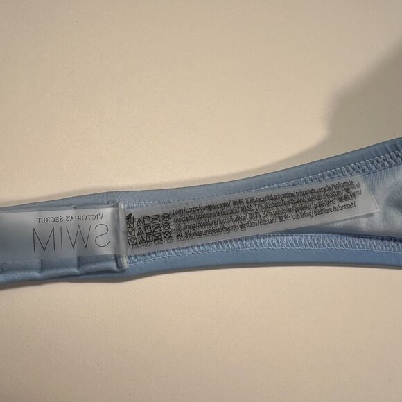 Victoria Secret 34B Bombshell Push Up Bikini Top Add 2 Cups Pastel Blue Ombre - Picture 9 of 10